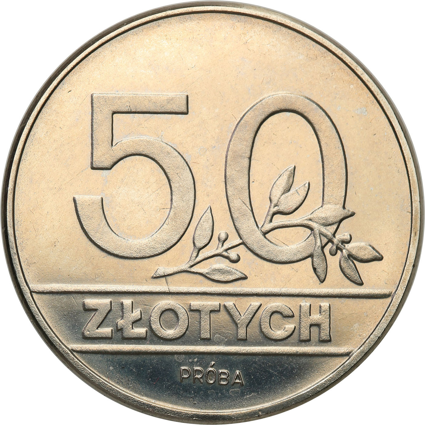 PRL. PRÓBA Nikiel 50 złotych 1990